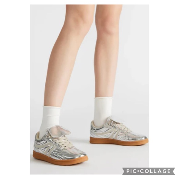 Steve Madden Shoes - Steve Madden Madrid Silver Low Top Sneakers Size 10M NWOB